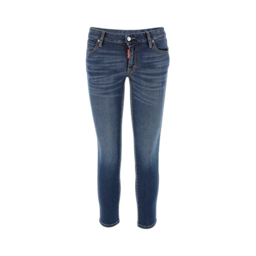 Logo Appliqué Mid-Rise Cropped Jeans