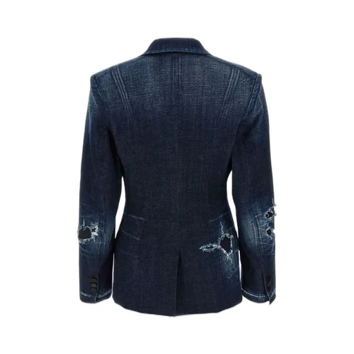 Distressed Denim Blazer