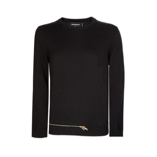High-Neck Zip Detailed Pullover