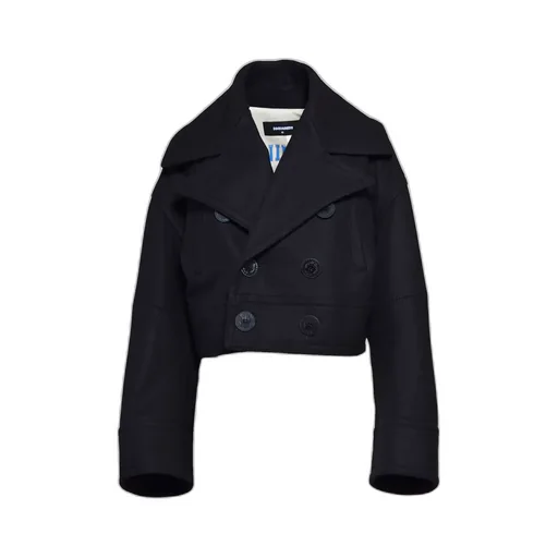 Double-Breasted Cropped Coat