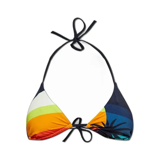 Striped Halterneck Swimsuit Top