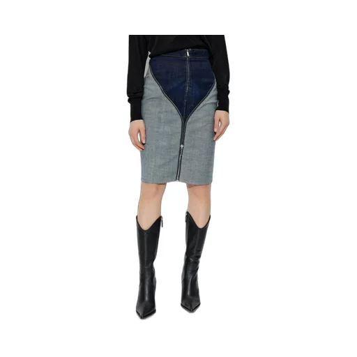 Urban Wash Upside Midi Denim Skirt