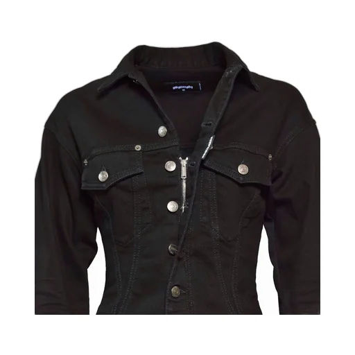 Logo Patch Denim Shirt Dress