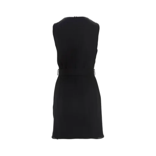 Belted V-Neck Dress