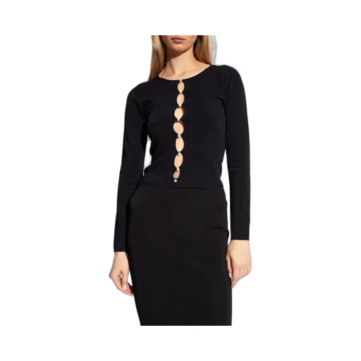 Cut-Out Detailed Long-Sleeved Cardigan