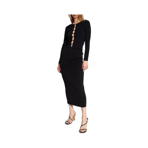Cut-Out Detailed Long-Sleeved Cardigan