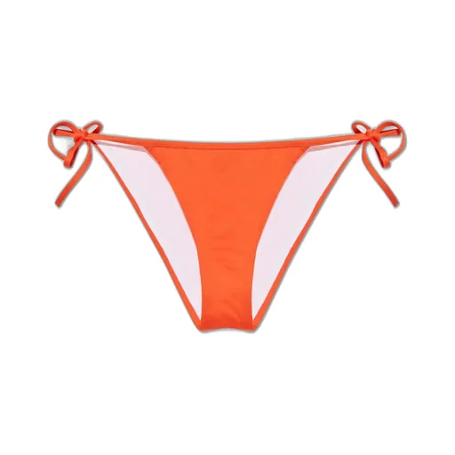 Logo Embroidered Side Tied Swimsuit Bottoms
