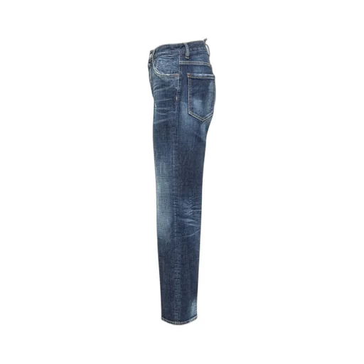 Logo-Patch Distressed Jeans