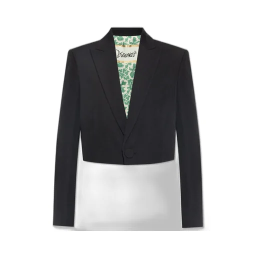 Single-Breasted Tailored Cropped Blazer