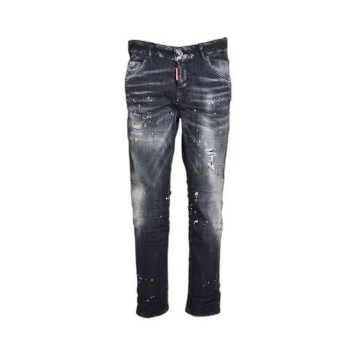 Faded Effect Distressed Jeans