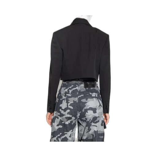 Single-Breasted Tailored Cropped Blazer