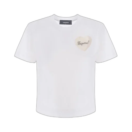 Heart Tulle Detailed T-Shirt