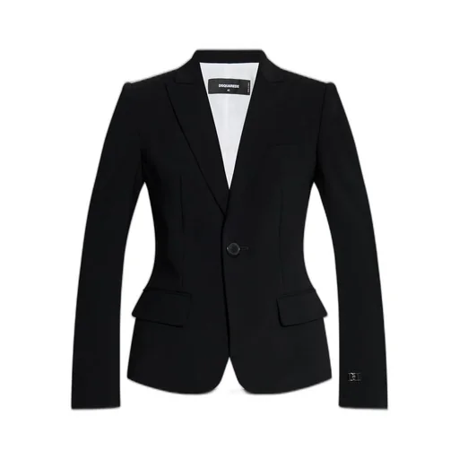 Single Breasted Logo Plaque Blazer