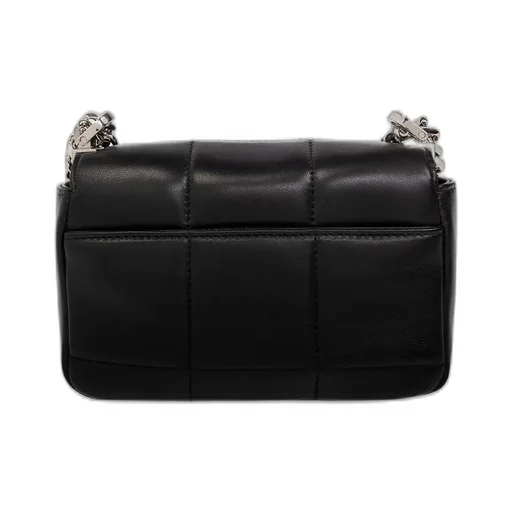 Logo-Plaque Quilted Chain-Linked Crossbody Bag