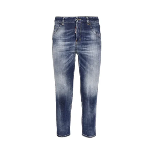 Logo Patch Low-Rise Cropped Jeans