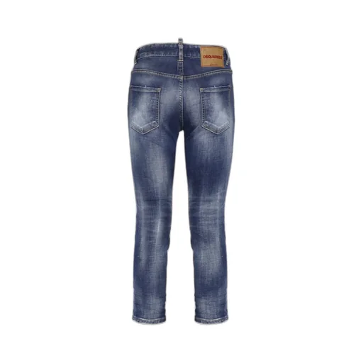 Logo Patch Low-Rise Cropped Jeans