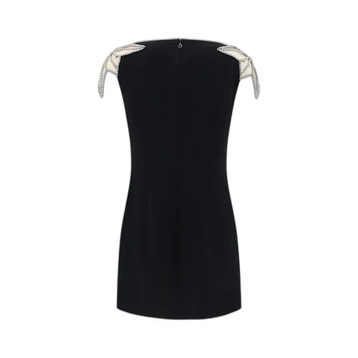 Star-Embellished Straight Hem Mini Dress