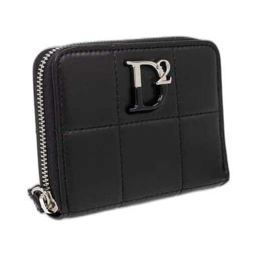 Logo-Plaque Zip-Around Quilted Wallet