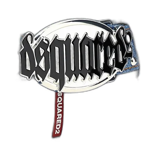 Gothic Logo Plaque Denim Shoulder Bag