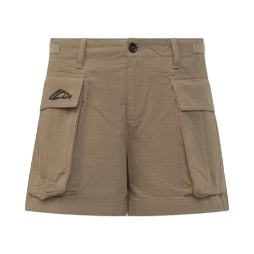 Icon-Printed Mid-Rise Cargo Shorts