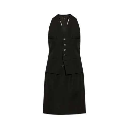 V-Neck Sleeveless Mini Dress