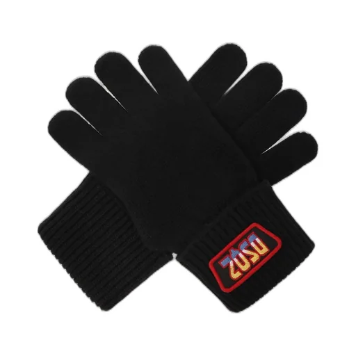 Logo Patch Knitted Gloves