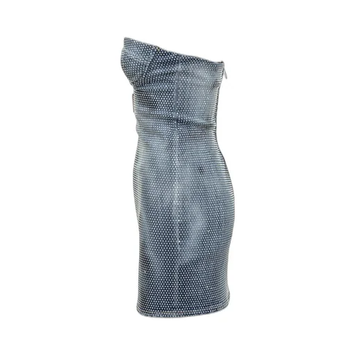 Embellished Denim Bustier Mini Dress