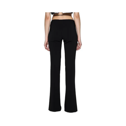 Strap Detailed Buckled Flared Pants