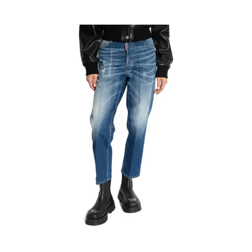 Distressed Cropped Jeans