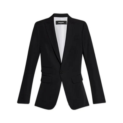 Long-Sleeved Single-Breasted Tailored Blazer
