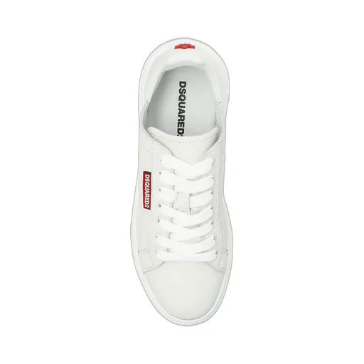 Logo-Embossed Round-Toe Lace-Up Sneakers