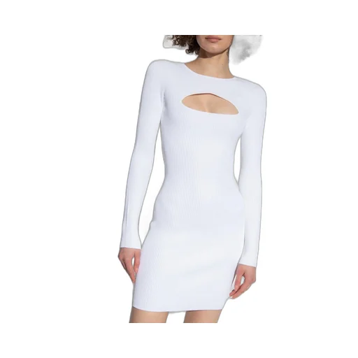 Cut-Out Detailed Ribbed Dress