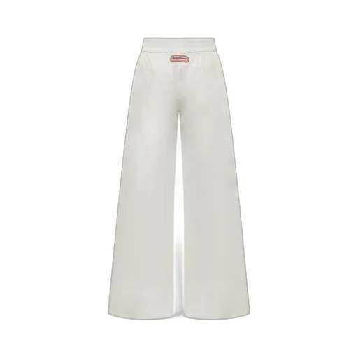Logo Patch Wide Leg Trousers