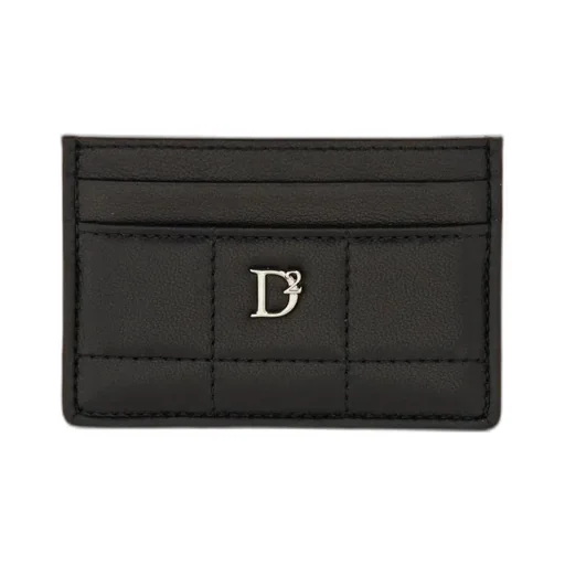Logo-Plaque Quilted Card Holder