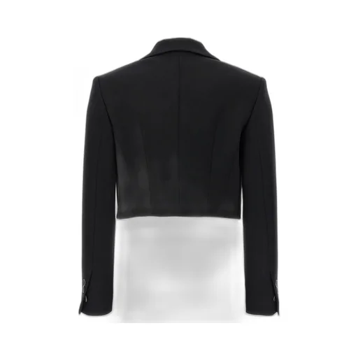 Logo-Plaque Long-Sleeved Cropped Blazer