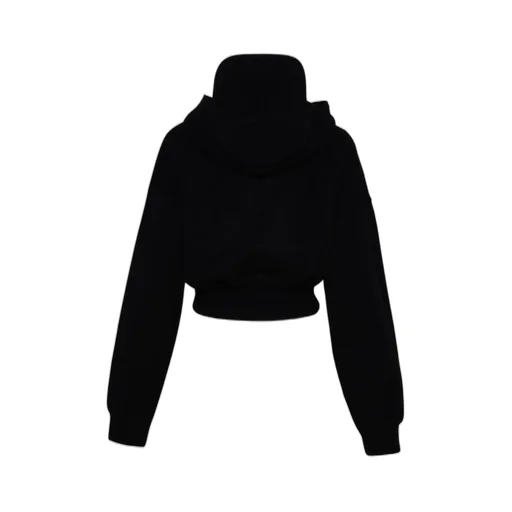 Logo Printed Cropped Hoodie