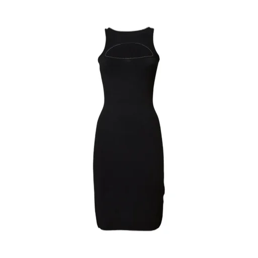Cut-Out Detailed Knitted Sleeveless Dress
