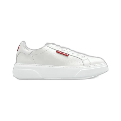 Logo-Embossed Round-Toe Lace-Up Sneakers