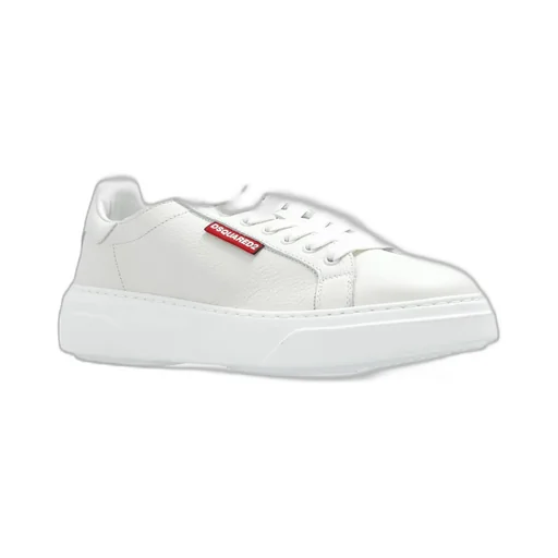 Logo-Embossed Round-Toe Lace-Up Sneakers