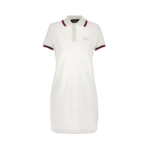 Logo Embroidered Maxi Cut Out Polo Dress