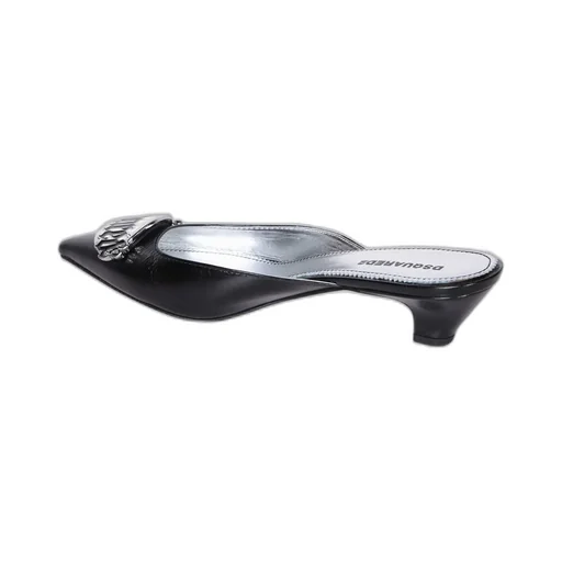Logo-Plaque Pointed-Top Mules