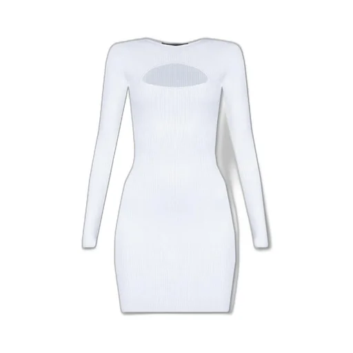 Cut-Out Detailed Ribbed Dress