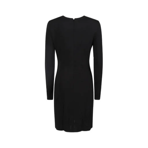 Statement Logo Plaque Flared Midi Dress