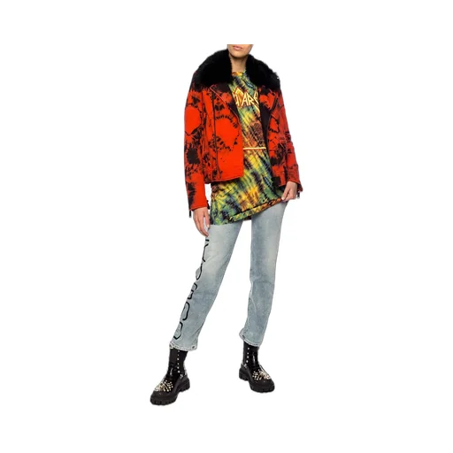 Logo Printed Crewneck Long T-Shirt