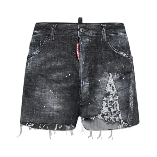 Distressed Denim Shorts