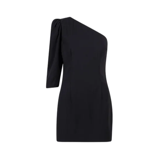 Logo Plaque On-Shoulder Mini Dress