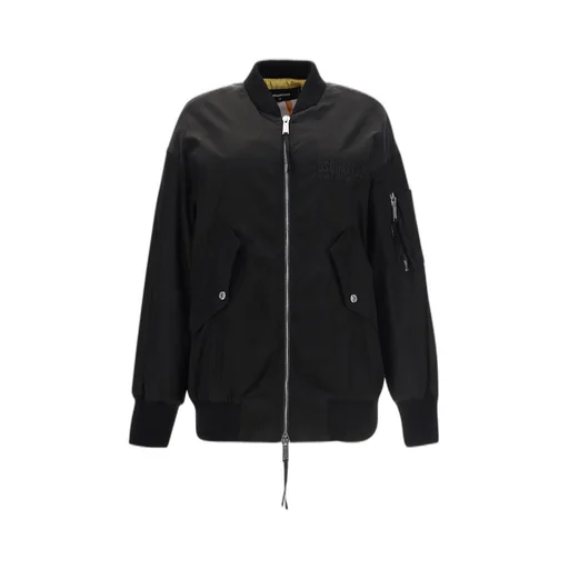 Logo Embroidered Zipped Bomber Jacket