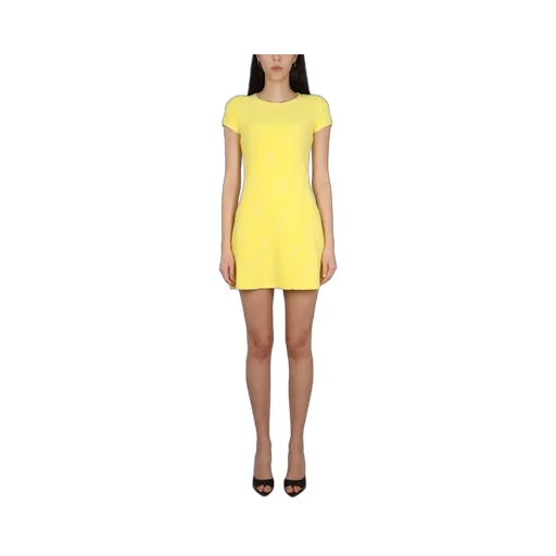 Round-Neck Flared Mini Dress