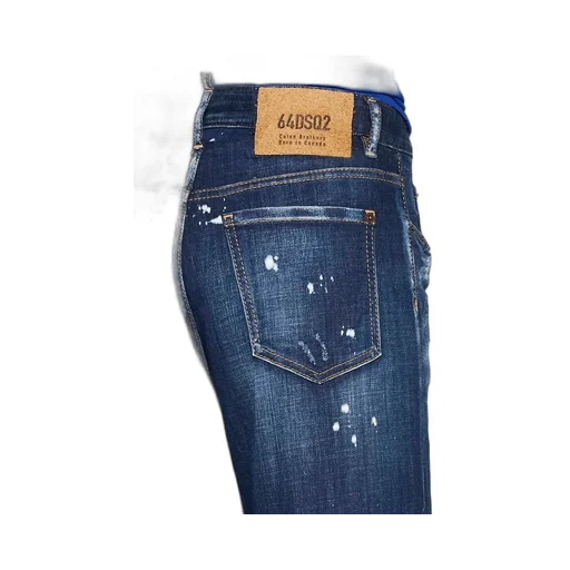 Logo Patch Straight-Leg Distressed Jeans
