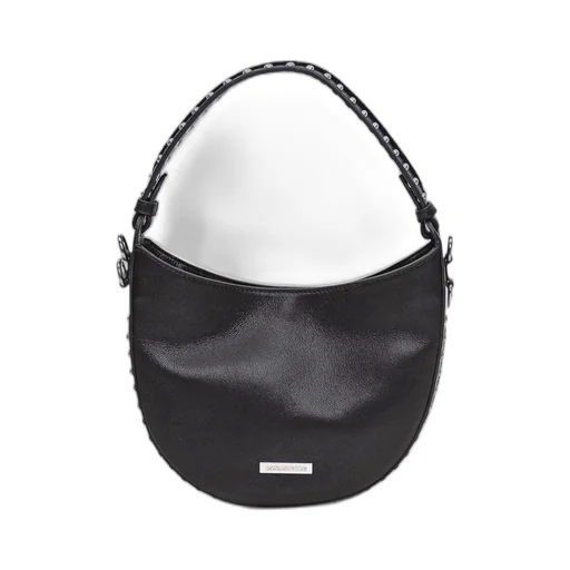 Stud-Embellished Handle Zipped Tote Bag